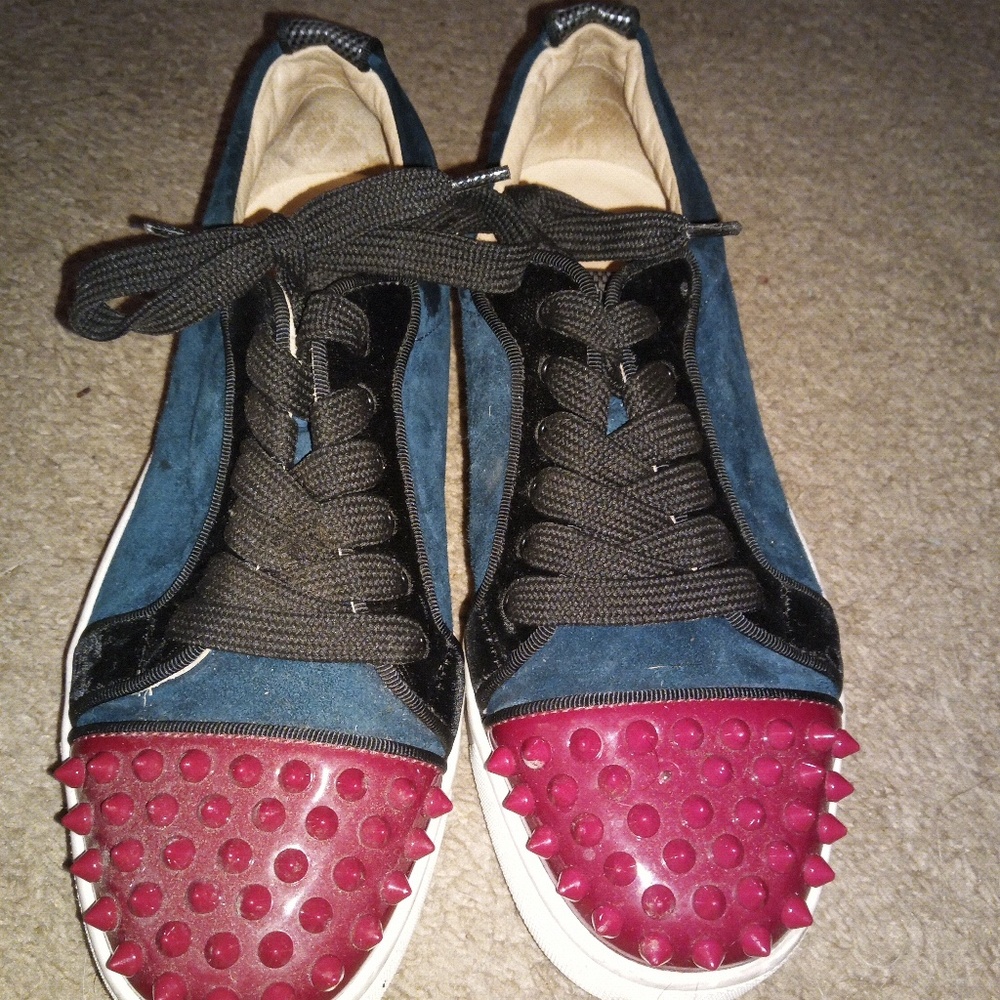 Christian Louboutin spiked toe gym shoe